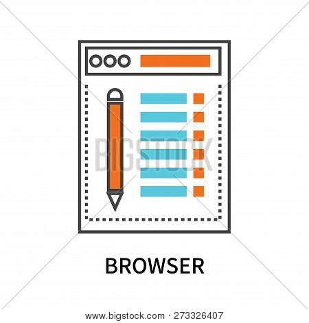 Browser Icon Isolated On White Background. Browser Icon Simple Sign. Browser Icon Trendy And Modern 