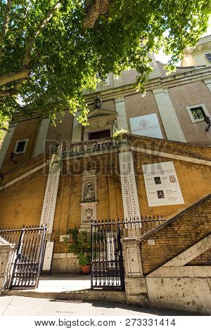 Rome, Italy - June 22, 2017: Amazing View Of Church Of Santa Maria Della Concezione Dei Cappuccini I