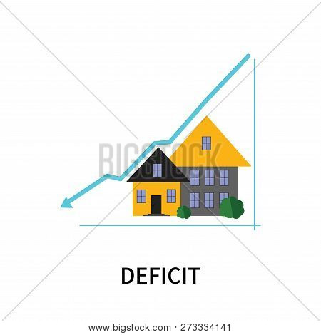 Deficit Icon Isolated On White Background. Deficit Icon Simple Sign. Deficit Icon Trendy And Modern 