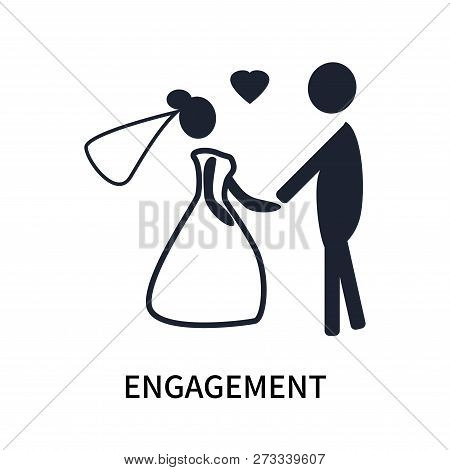 Engagement Icon Isolated On White Background. Engagement Icon Simple Sign. Engagement Icon Trendy An