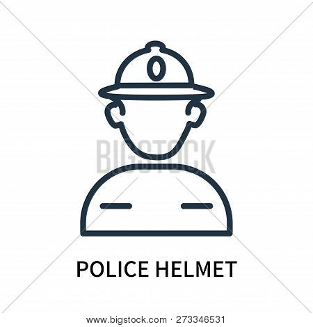 Police Helmet Icon Isolated On White Background. Police Helmet Icon Simple Sign. Police Helmet Icon 