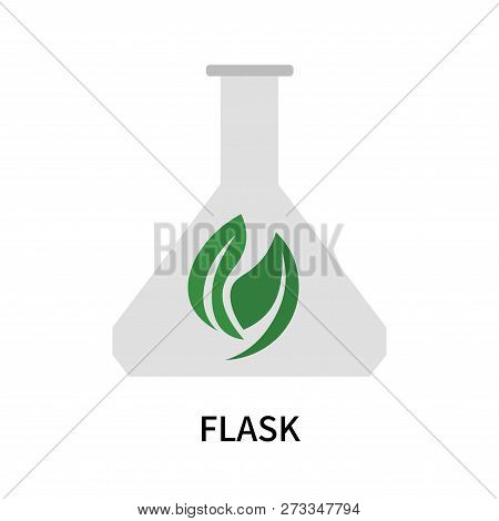 Flask Icon Isolated On White Background. Flask Icon Simple Sign. Flask Icon Trendy And Modern Symbol