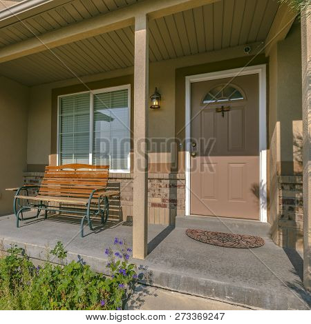 Entance Of A Home Viewed On A Bright Sunny Day
