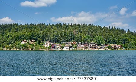 Panoramic View Of Port Titi A Little Hamlet Near Grangettes Doubs France, Located On The Left Bank O