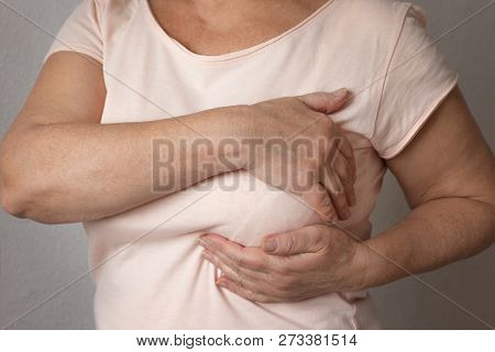 Checking Breast, Breast Self-exam (bse), How Do I Check Breast Concept, Breast Cancer Awareness