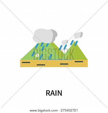 Rain Icon Isolated On White Background. Rain Icon Simple Sign. Rain Icon Trendy And Modern Symbol Fo