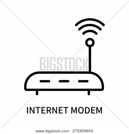 Internet Modem Icon Isolated On White Background. Internet Modem Icon Simple Sign. Internet Modem Ic