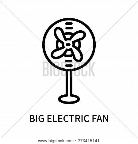Big Electric Fan Icon Isolated On White Background. Big Electric Fan Icon Simple Sign. Big Electric 