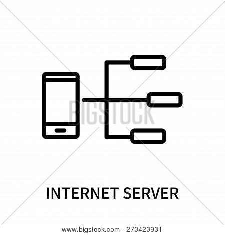 Internet Server Icon Isolated On White Background. Internet Server Icon Simple Sign. Internet Server