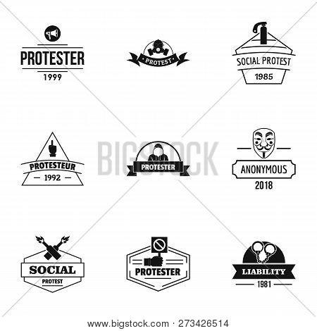 Outcry Logo Set. Simple Set Of 9 Outcry Logo For Web Isolated On White Background