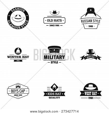 Chapeau Logo Set. Simple Set Of 9 Chapeau Logo For Web Isolated On White Background