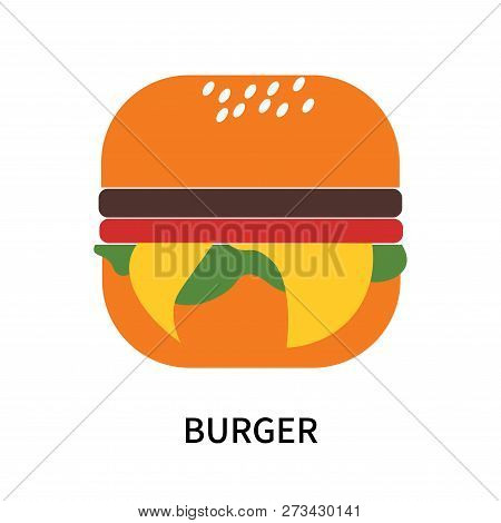 Burger Icon Isolated On White Background. Burger Icon Simple Sign. Burger Icon Trendy And Modern Sym