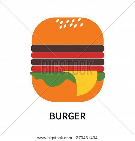 Burger Icon Isolated On White Background. Burger Icon Simple Sign. Burger Icon Trendy And Modern Sym