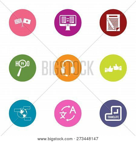 Borderless Icons Set. Flat Set Of 9 Borderless Icons For Web Isolated On White Background