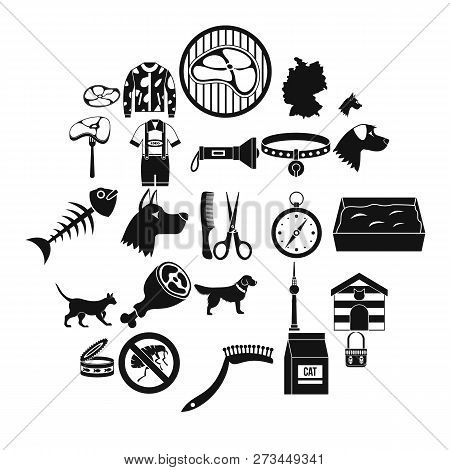 Pooch Icons Set. Simple Set Of 25 Pooch Icons For Web Isolated On White Background