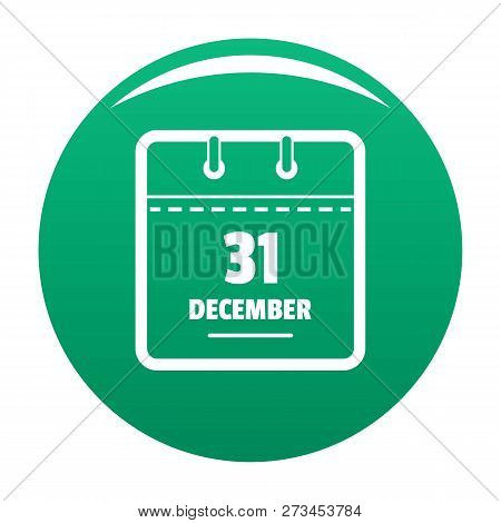 Calendar Thirty First December Icon. Simple Illustration Of Calendar Thirty First December Icon For 