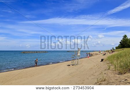 Presque Isle State Park Beach In Erie Pennsylvania