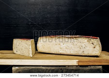 Traditional Auvergne Cheese Raclette Au Poivre From France