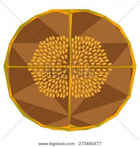 Isolated Low Poly Lulo Cut. Vector Illustration Design