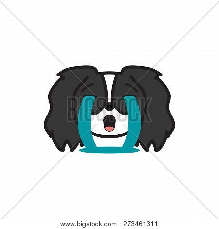 Pekingese, Emoji, Sob Multicolored Icon. Signs And Symbols Icon Can Be Used For Web, Logo, Mobile Ap