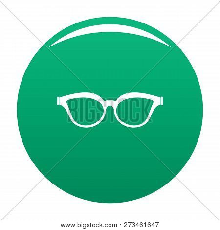 Myopic Spectacles Icon. Simple Illustration Of Myopic Spectacles Icon For Any Design Green