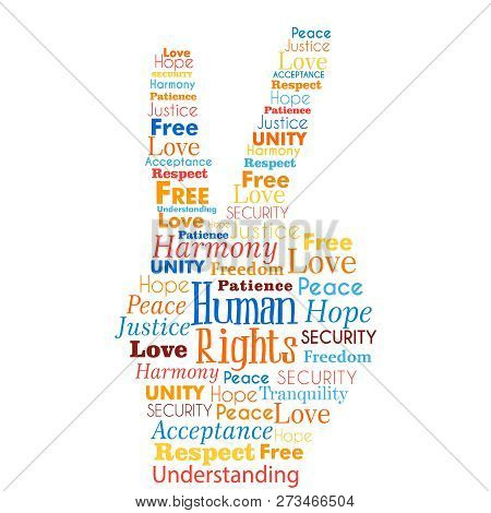 Human Rights Word Hand International Human Vector & Photo (Free Trial) | Bigstock
