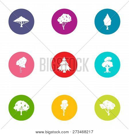Verdant Icons Set. Flat Set Of 9 Verdant Icons For Web Isolated On White Background