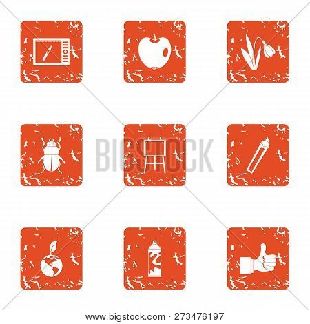 Woodless Resident Icons Set. Grunge Set Of 9 Woodless Resident Icons For Web Isolated On White Backg