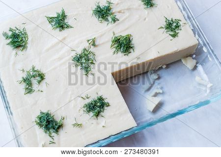 Turkish Appetizer Fava With Dill And Olive Oil / Dry Bean Puree / Split Peas.