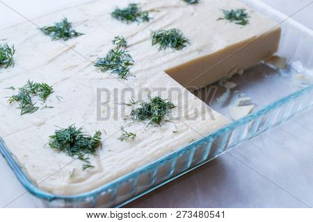 Turkish Appetizer Fava With Dill And Olive Oil / Dry Bean Puree / Split Peas.