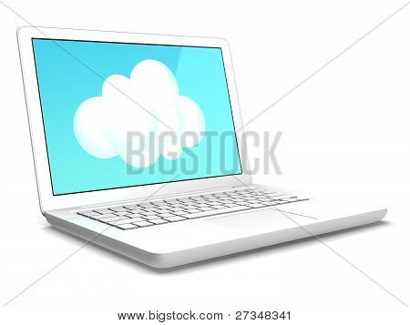 Laptop och moln