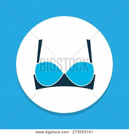 Bra Icon Colored Symbol. Premium Quality Isolated Lingerie Element In Trendy Style.