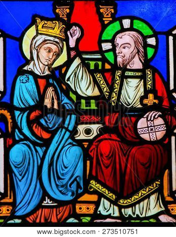 Coronation Of Mother Mary By Jesus Christ In Heaven