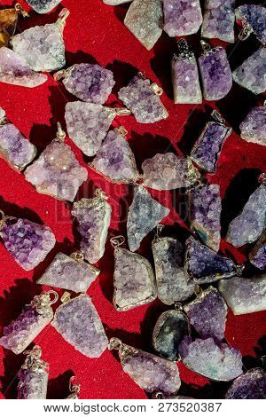 Raw Violet Amethyst Rock With Crystal Ametist Esoteric