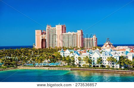 Nassau, Bahamas - March 9. 2016: The Atlantis Paradise Island Resort, Located In The Bahamas . The R