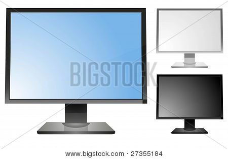 计算机显示在 3 颜色变化