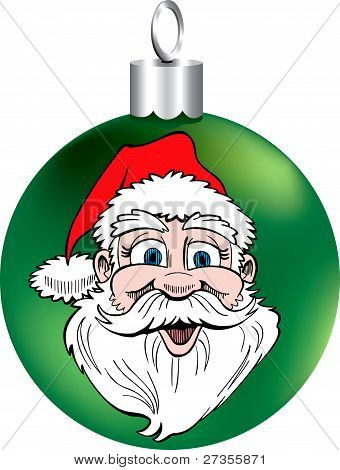 Santa ansikte prydnad