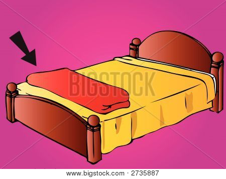 Bed With Blanket