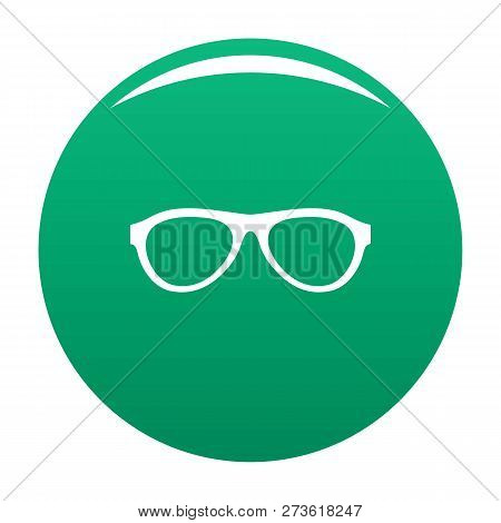 Myopic Glasses Icon. Simple Illustration Of Myopic Glasses Icon For Any Design Green