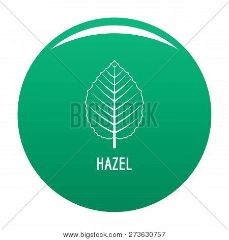 Hazel Leaf Icon. Simple Illustration Of Hazel Leaf Icon For Any Design Green