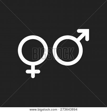 Gender Sign Vector Icon. Men And Woomen Concept Icon.