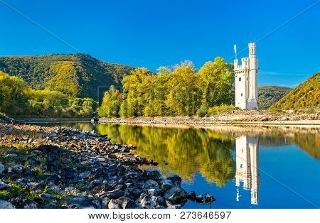 The Mouse Tower Of Bingen Am Rhein In The Upper Middle Rhine Valley, Germany