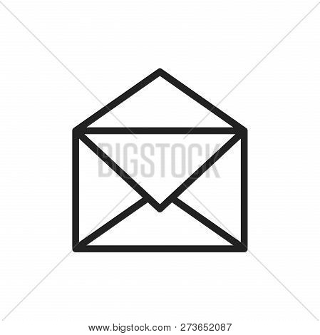 Mail Envelope Vector Icon. Email Flat Vector Illustration. E-mai