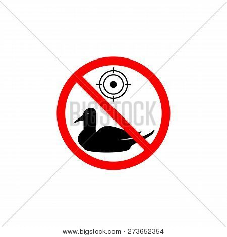 Forbidden Hunting Duck Icon On White Background Can Be Used For Web, Logo, Mobile App, Ui, Ux
