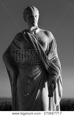 Ancient Marble Statue At Villa Cimbrone Ravello
