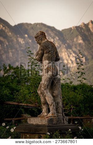 Ancient Marble Statue At Villa Cimbrone Ravello