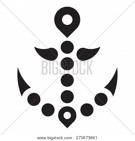 Points Anchor Icon. Simple Illustration Of Points Anchor Icon For Web Design Isolated On White Backg