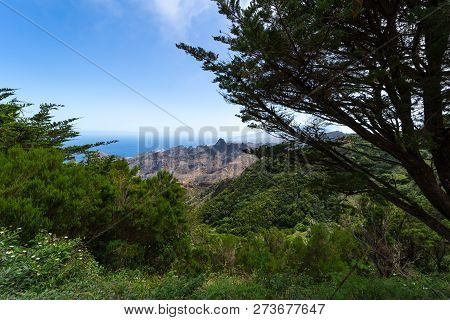 View Of The Macizo De Anaga Mountain Range. Tenerife. Canary Islands. Spain.