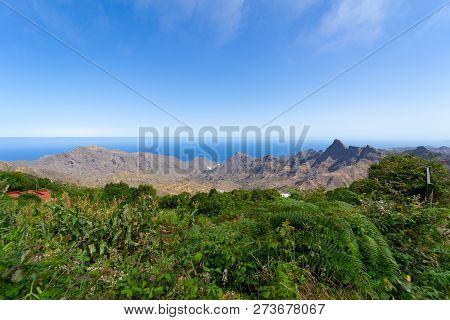View Of The Macizo De Anaga Mountain Range. Tenerife. Canary Islands. Spain.