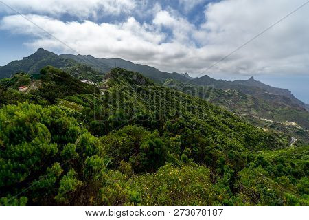 View Of The Macizo De Anaga Mountain Range. Tenerife. Canary Islands. Spain.